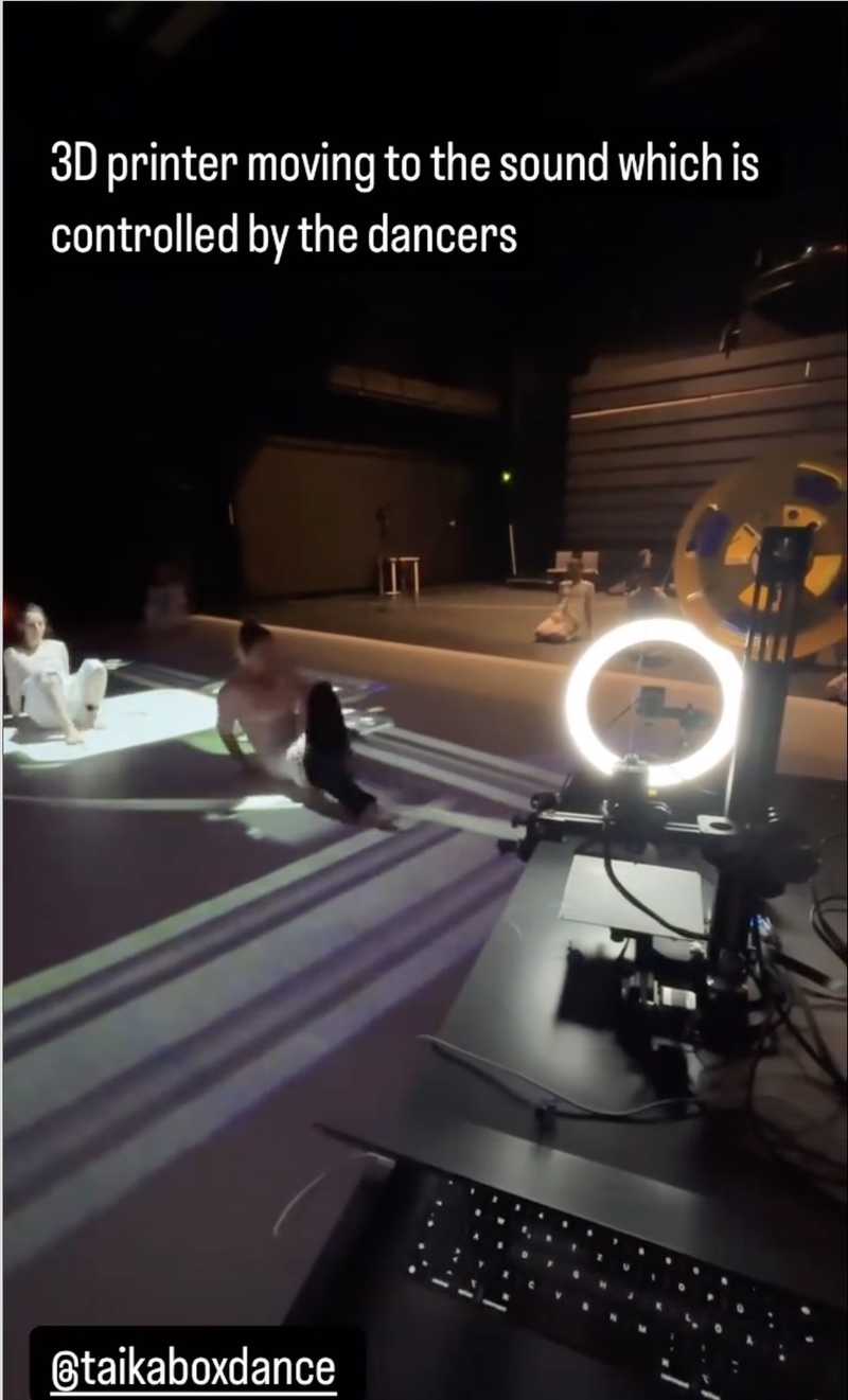 Oulu Dance Hack 2025 — 3D Printer as Sonic-Dance Interface · Live Kinetic Mapping